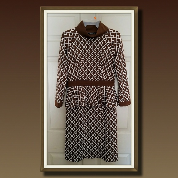 High-necked, Sleeved Dress - Picture 1 of 2